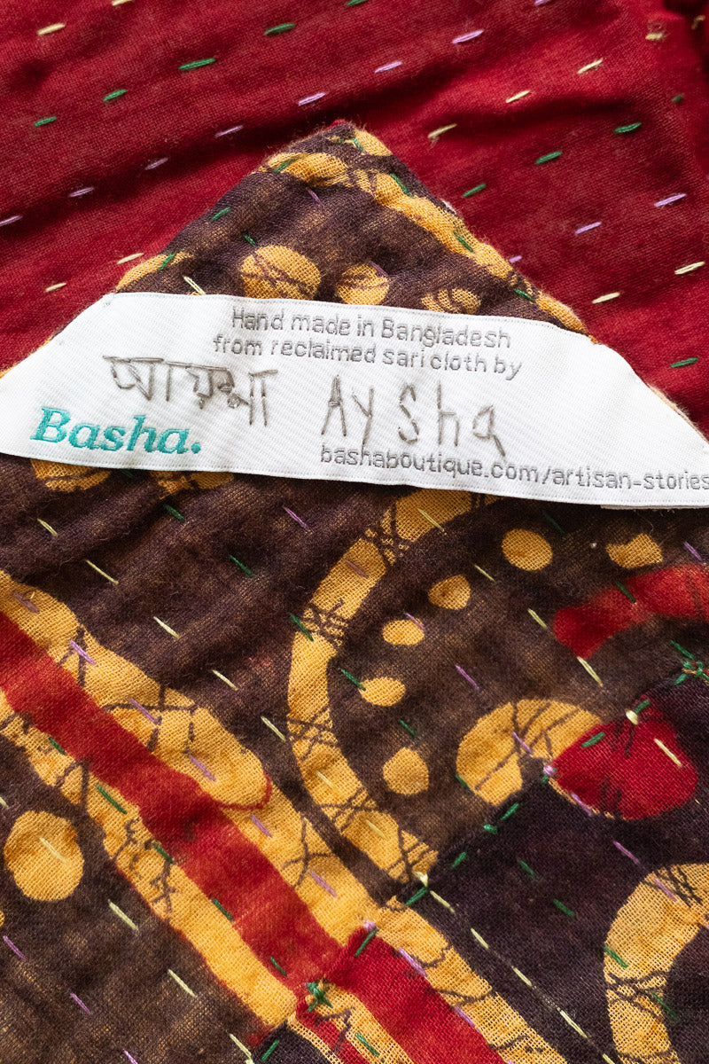 Rosewood Kantha Throw