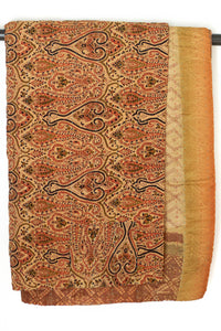Kantha Silk Throw Blanket