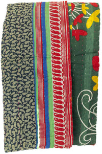 Kantha Throw Bed Quilt