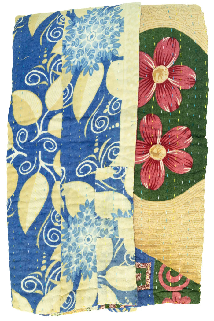 Eager Kantha Throw Blanket