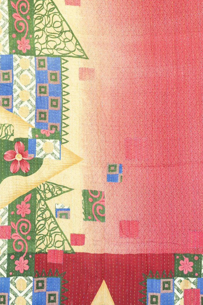 Eager Kantha Throw Blanket