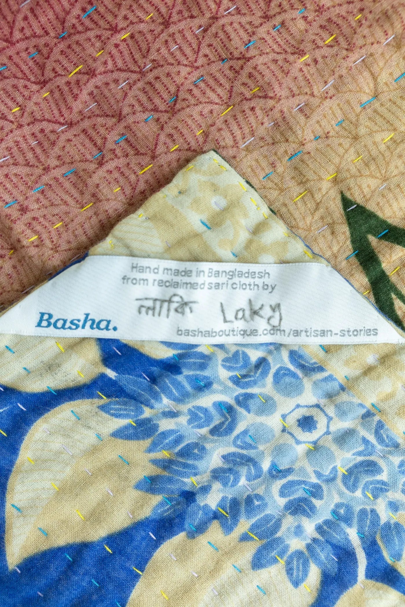 Eager Kantha Throw Blanket