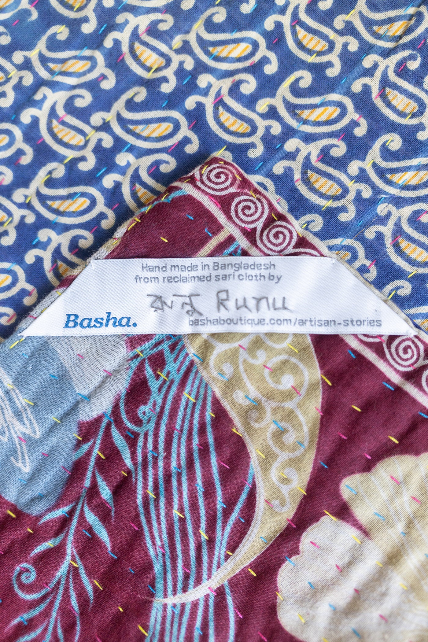 Earnest Kantha Throw Blanket