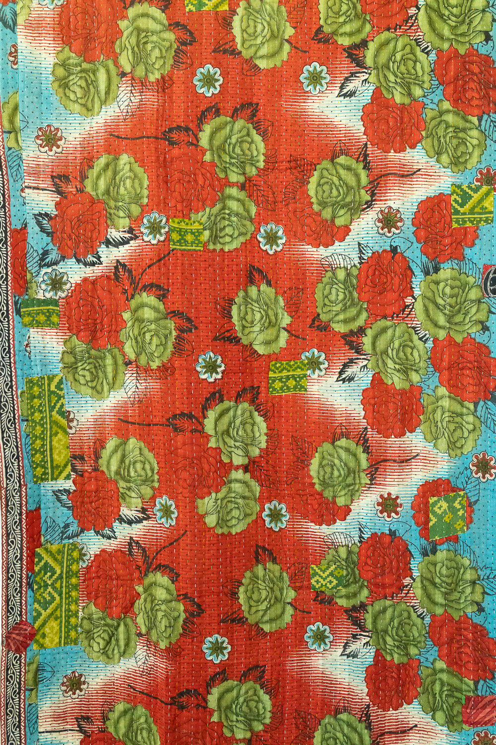 Kantha Throw Bed Quilt