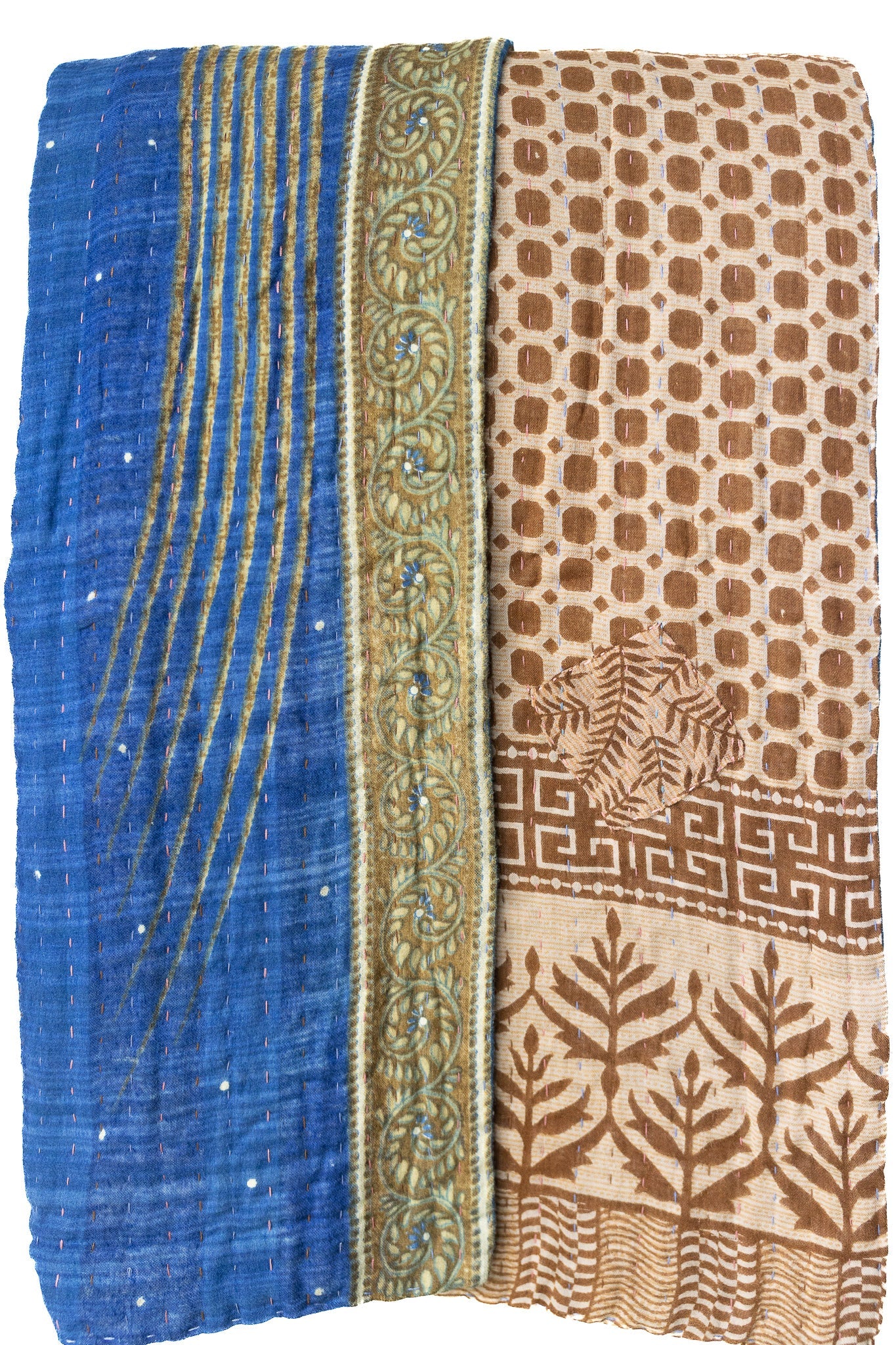 Kantha Throw Bed Quilt