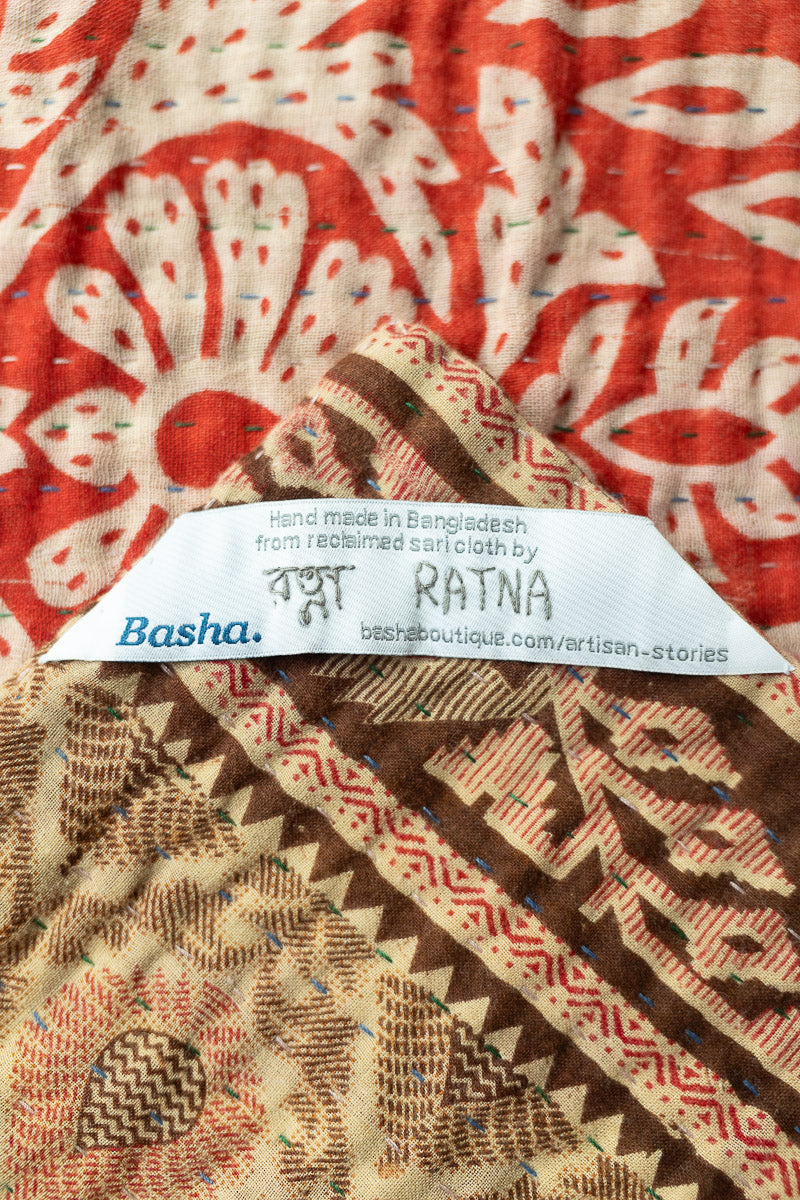 Elegant Kantha Throw