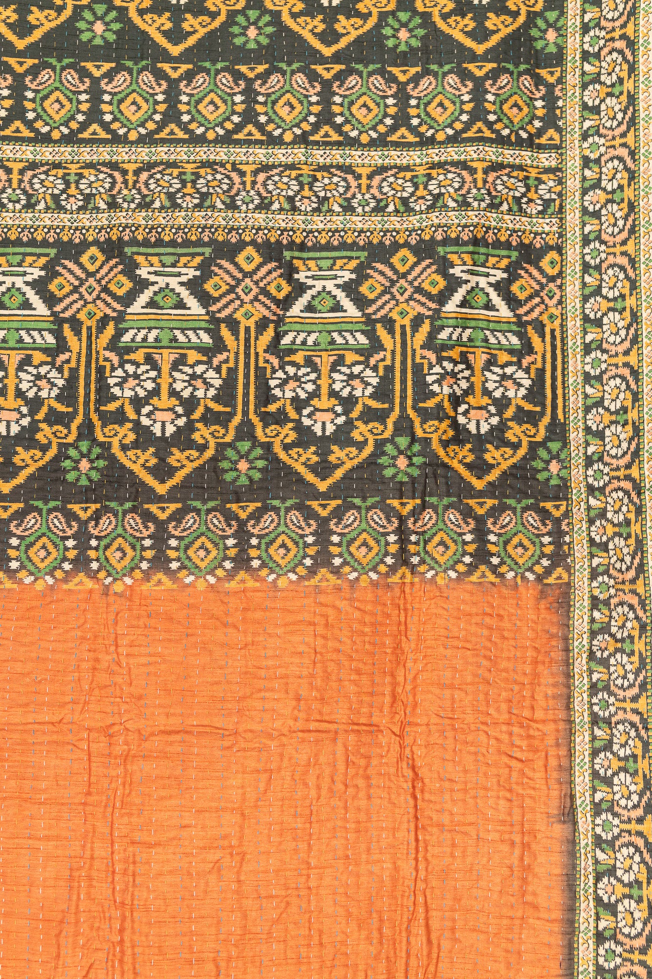 Emblem Silk Blend Kantha Throw