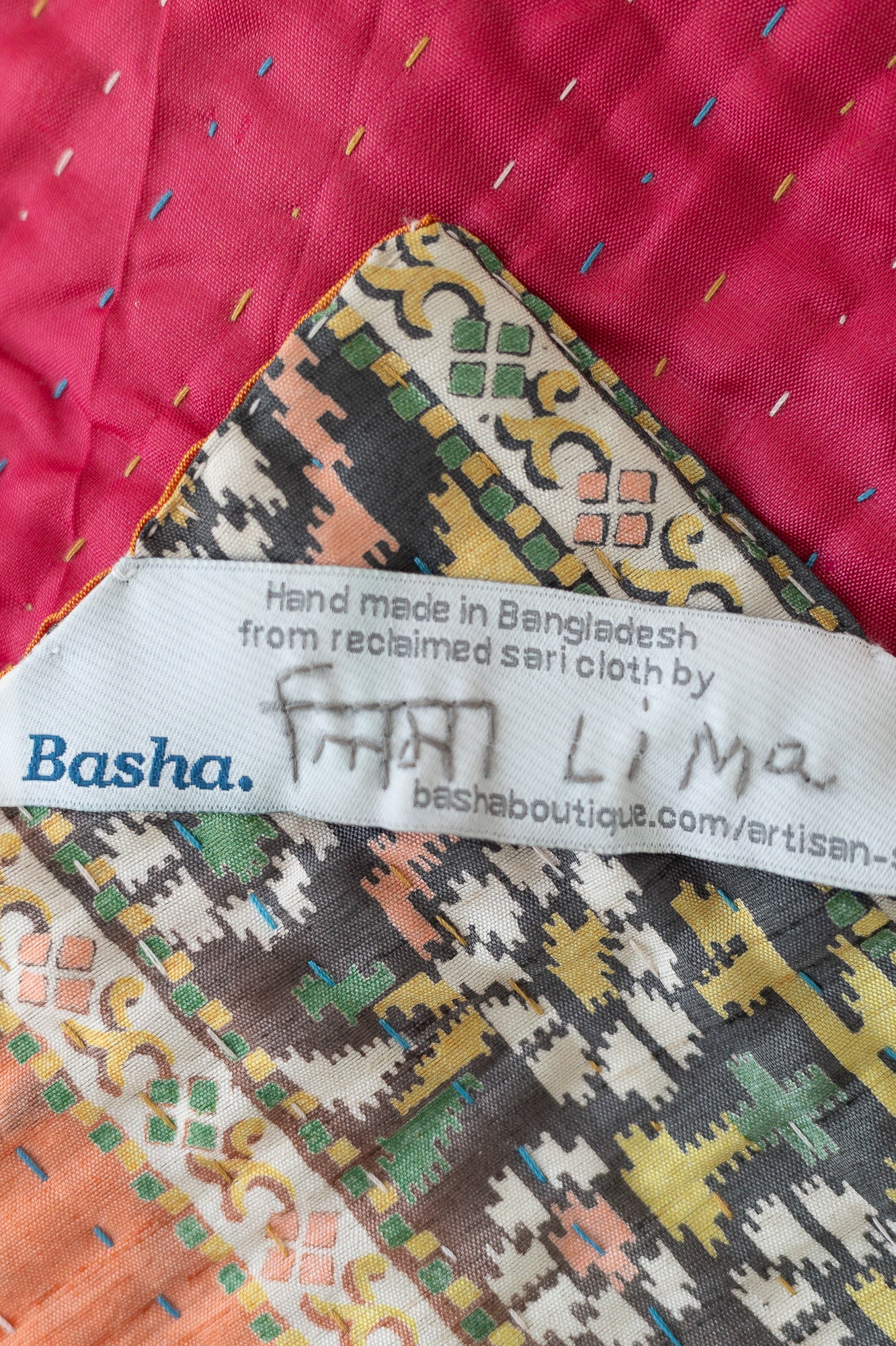 Emblem Silk Blend Kantha Throw