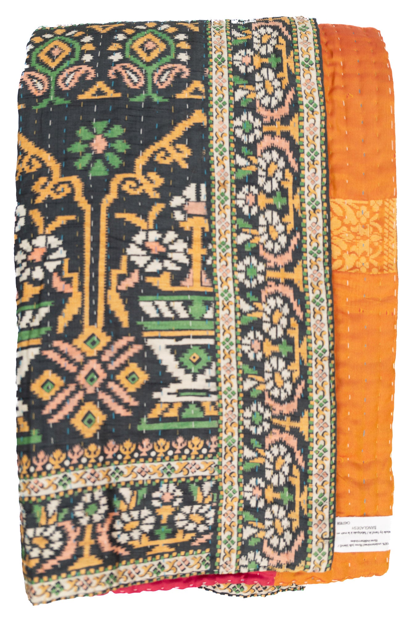 Emblem Silk Blend Kantha Throw