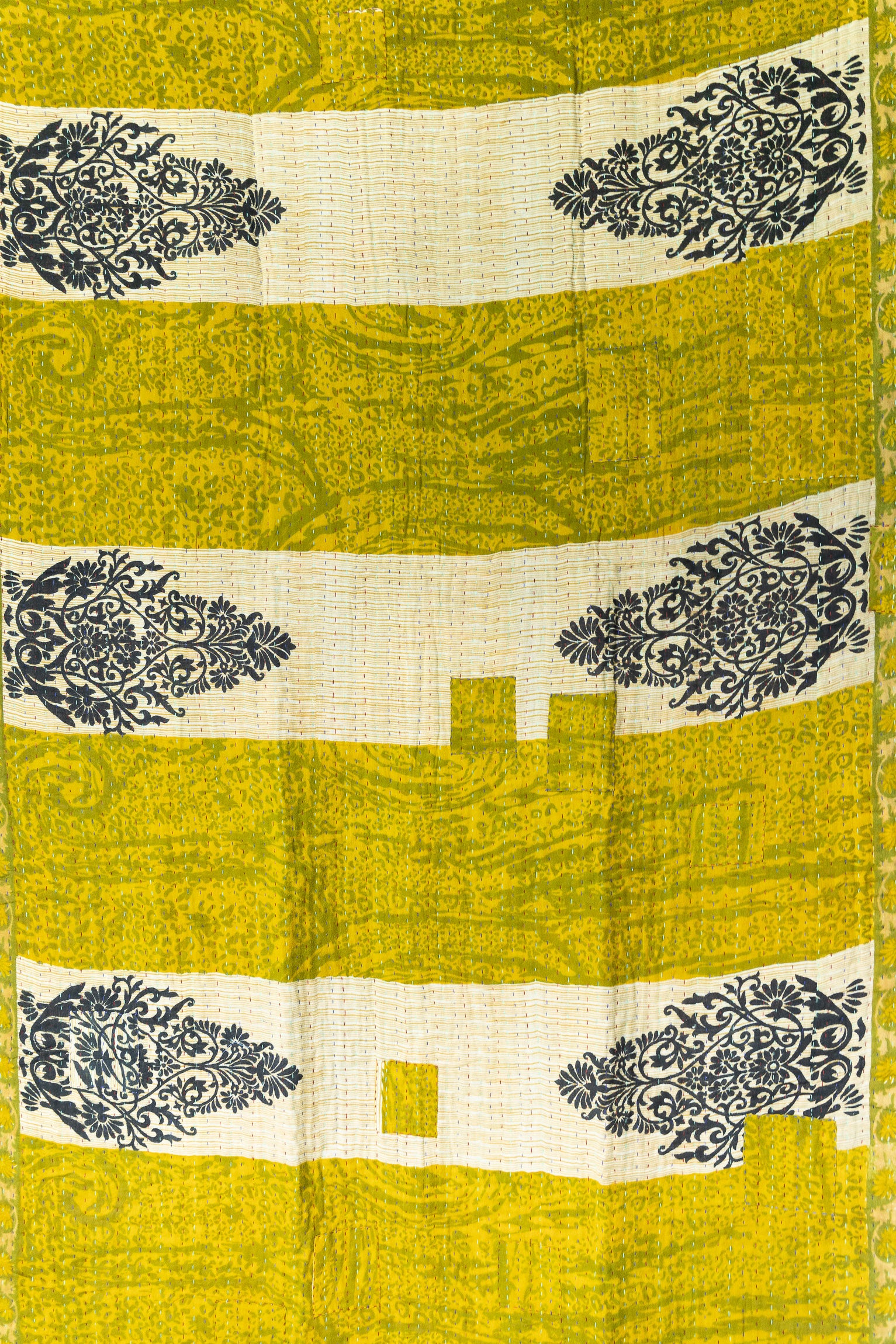 Kantha Throw Bed Quilt
