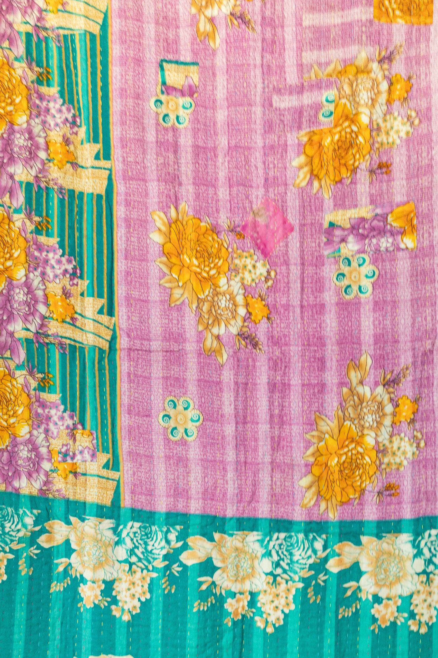 Embrace Kantha Throw Blanket