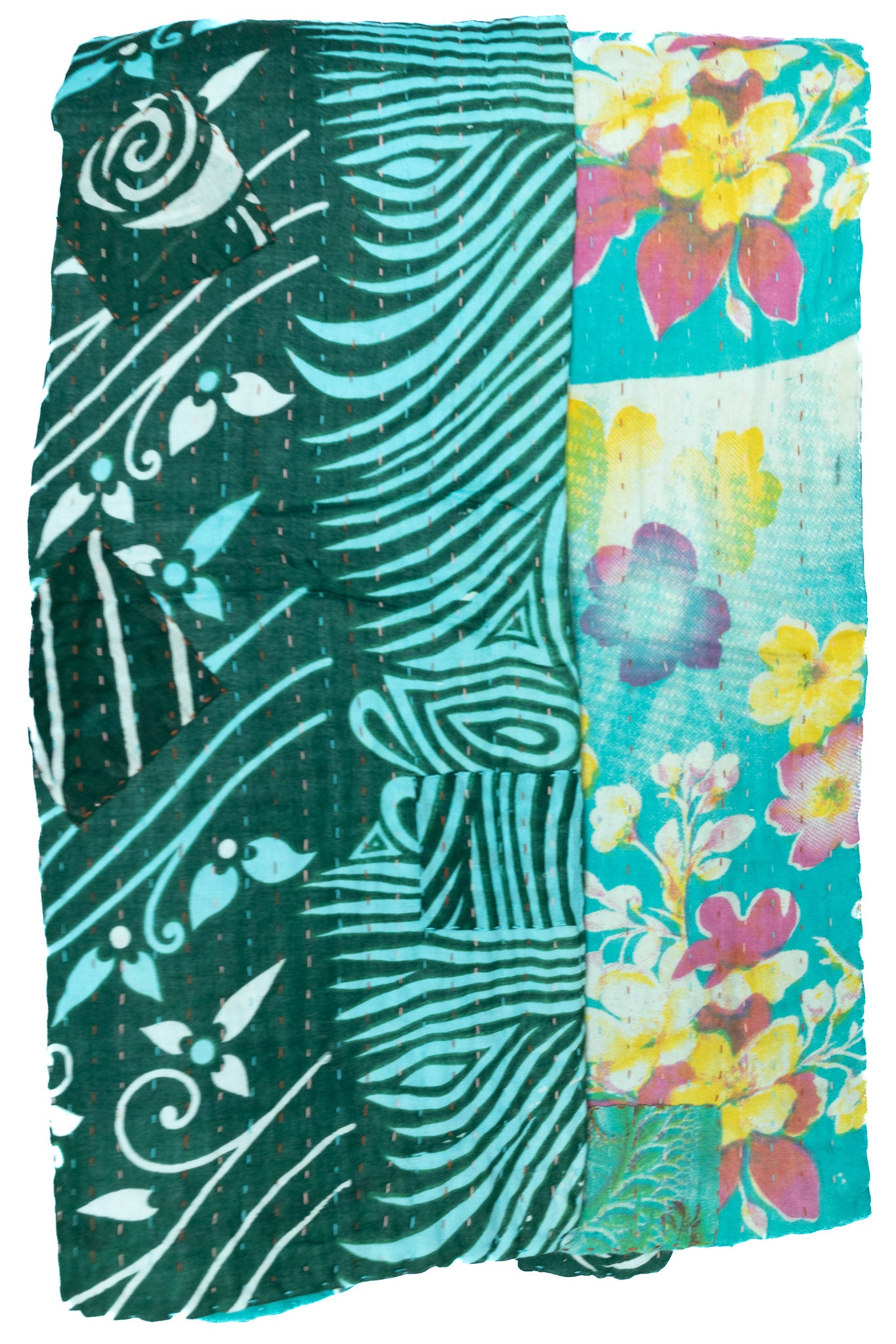 Embrace Kantha Throw Blanket