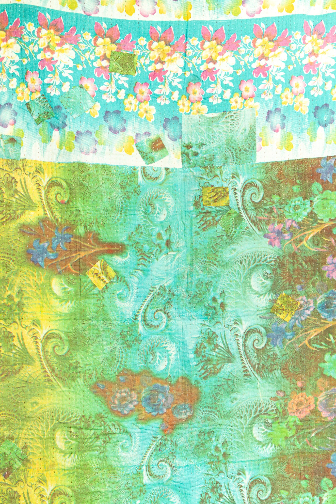Embrace Kantha Throw Blanket