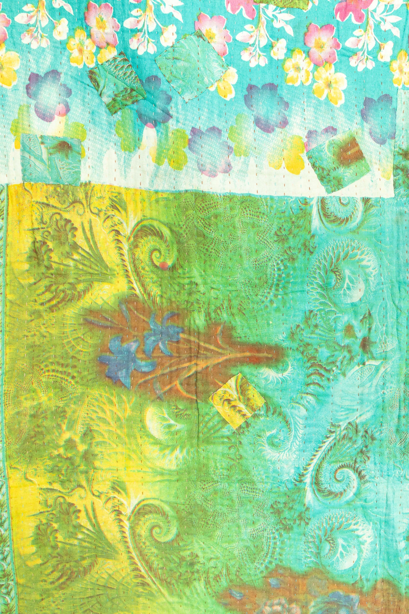 Embrace Kantha Throw Blanket