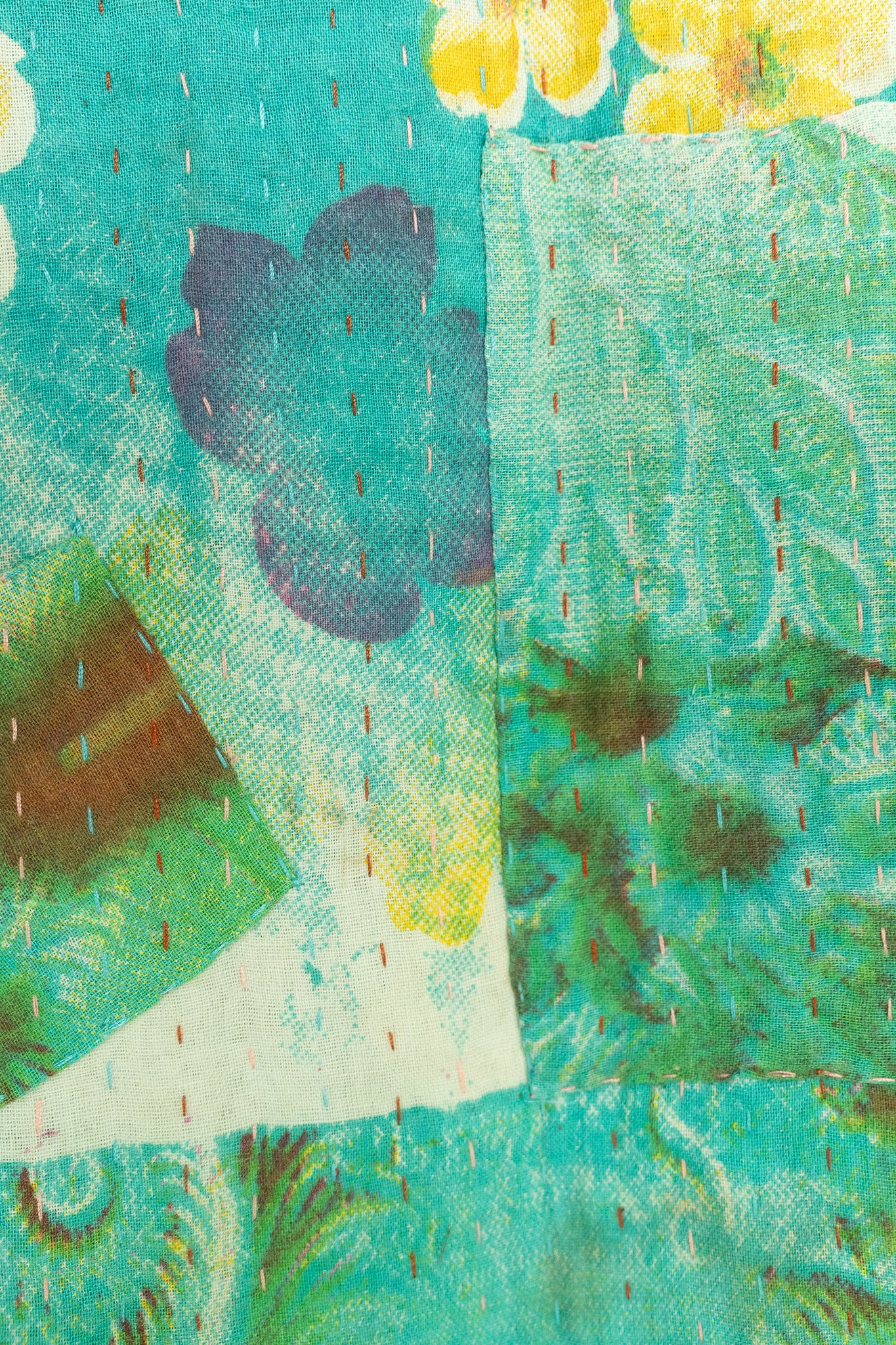 Embrace Kantha Throw Blanket