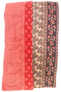 Kantha Large Throw Blanket