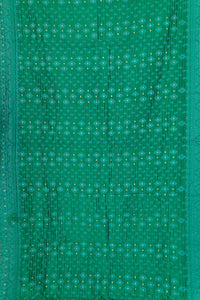 Emerald Silk Blend Kantha Throw Blanket
