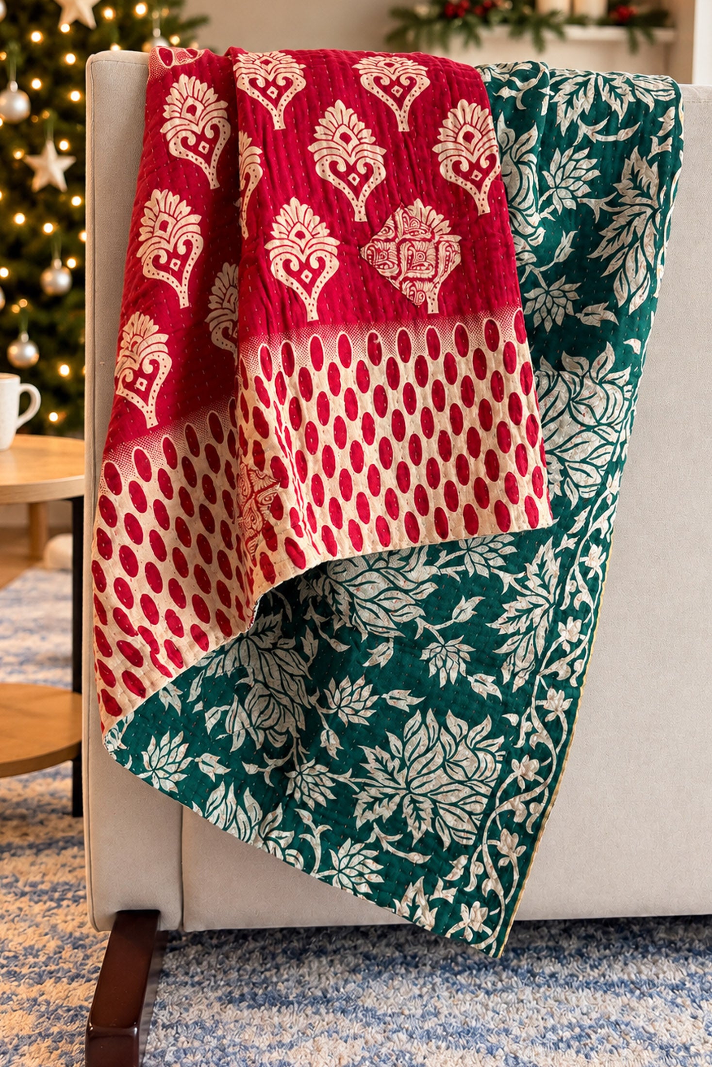 Emmanuel Holiday Kantha Blanket