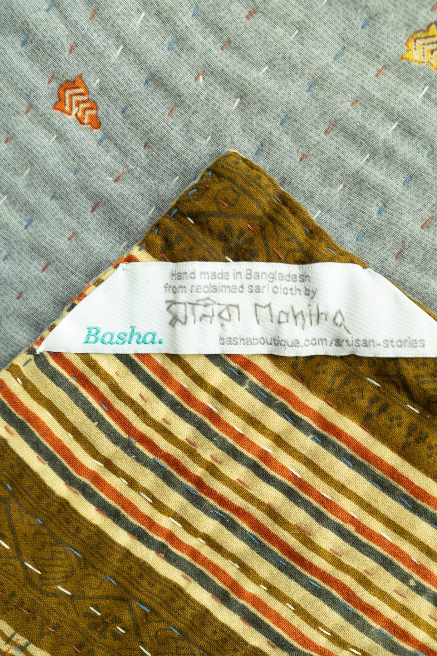Encourage No. 1 Large Kantha Throw Blanket