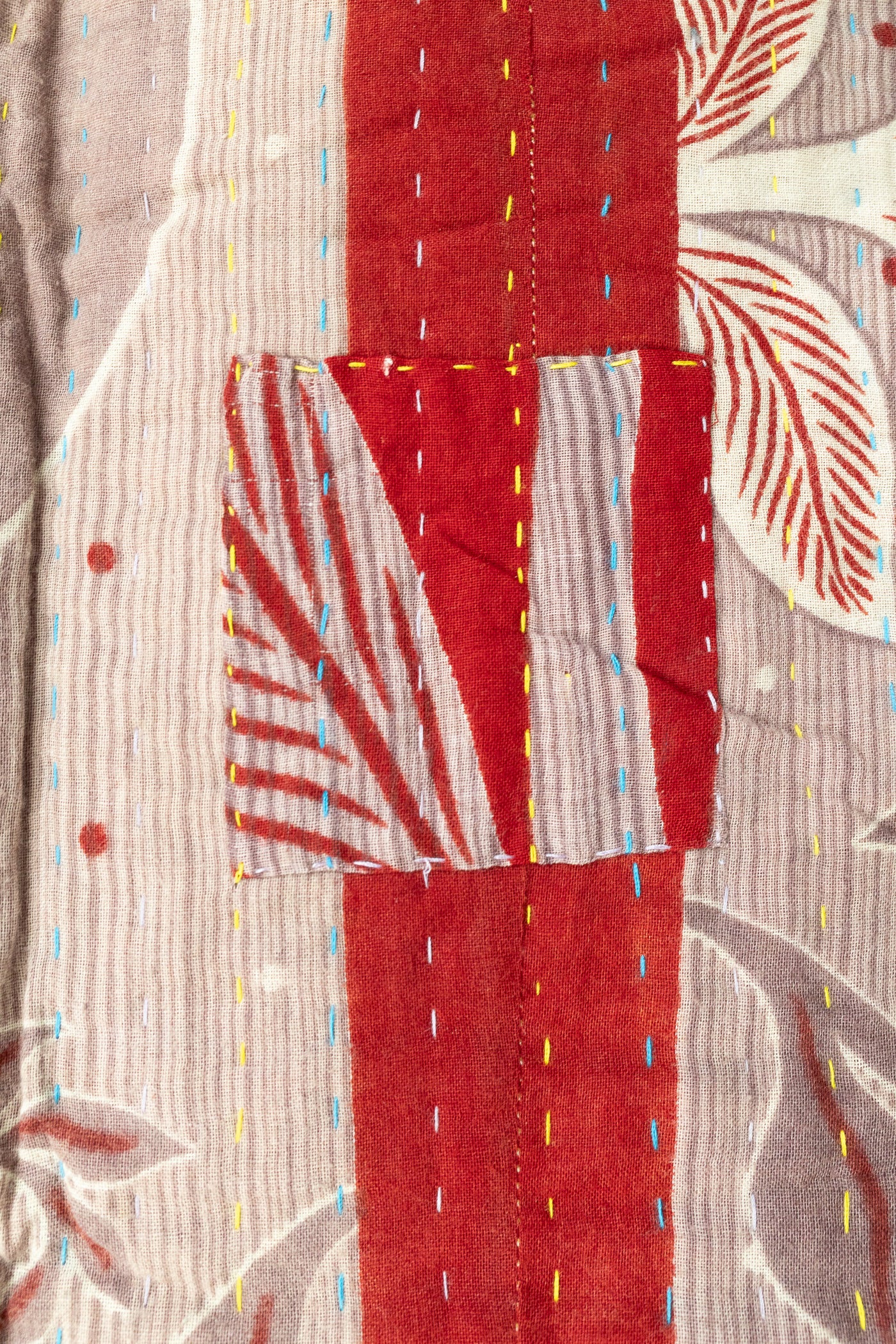 Encourage No. 3 Large Kantha Throw Blanket