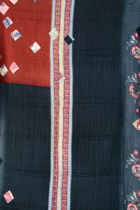 Encourage No. 4 Large Kantha Throw Blanket