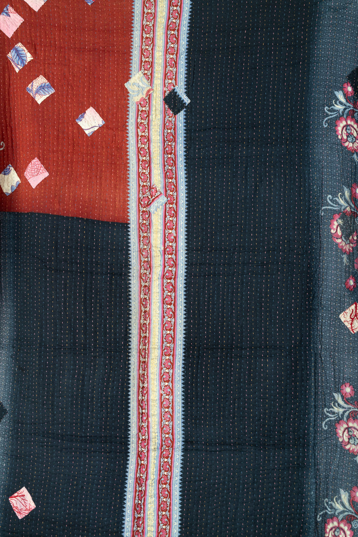 Encourage No. 4 Large Kantha Throw Blanket