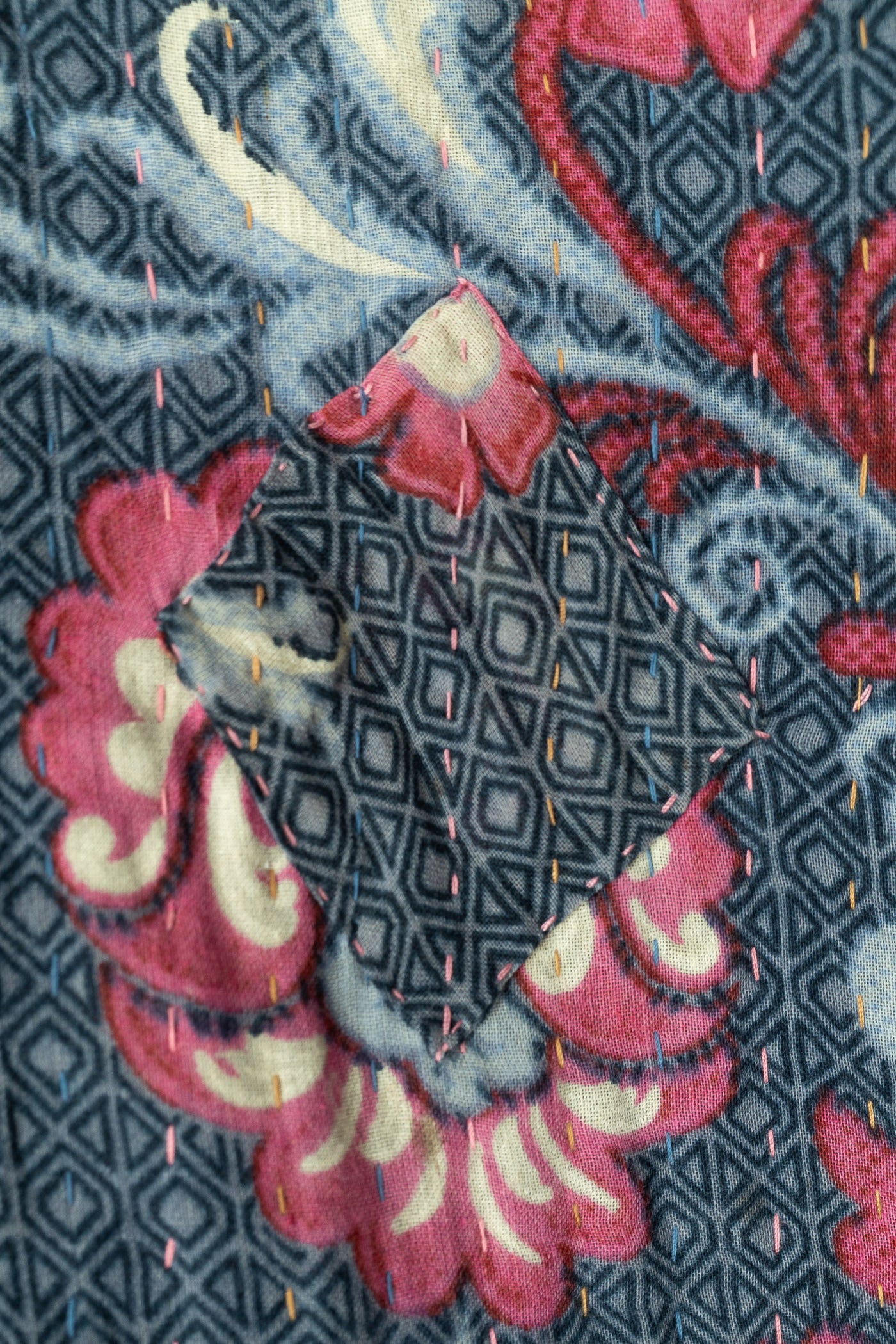 Encourage No. 4 Large Kantha Throw Blanket