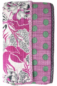 Encourage No. 6 Large Kantha Throw Blanket
