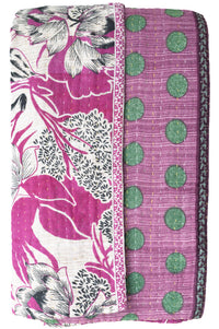 Encourage No. 6 Large Kantha Throw Blanket