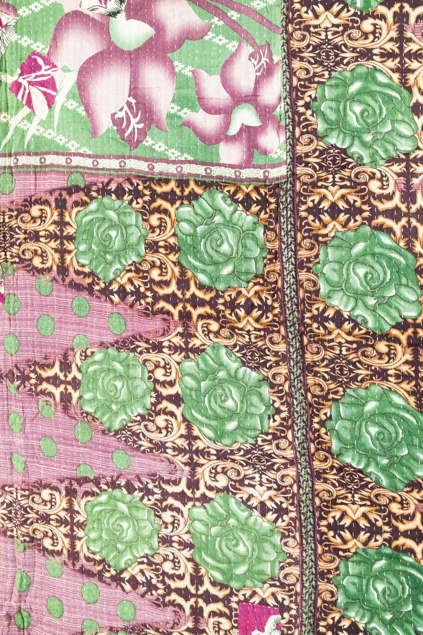 Encourage No. 6 Large Kantha Throw Blanket