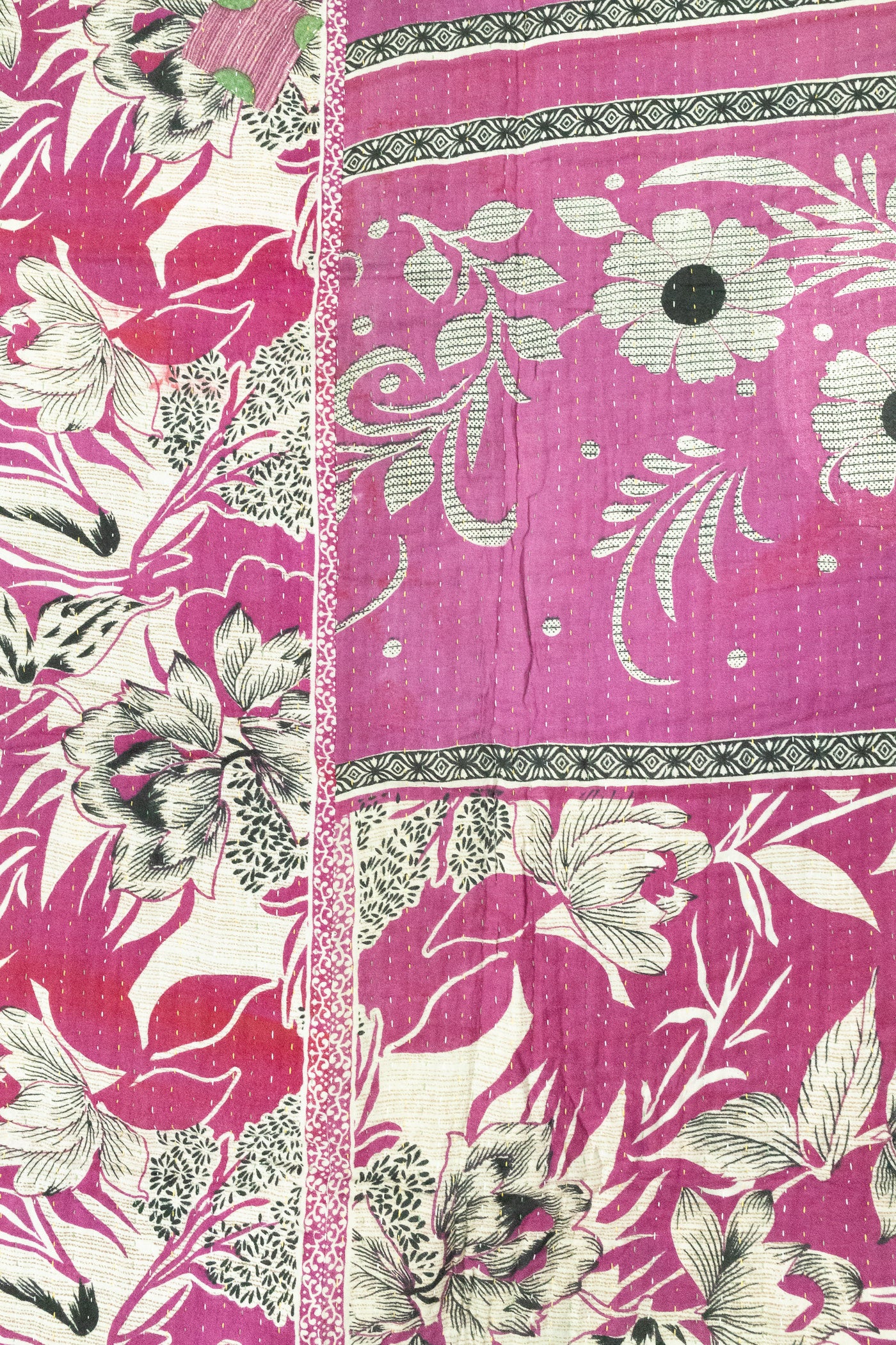 Encourage No. 6 Large Kantha Throw Blanket