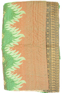 Kantha Silk Throw Blanket