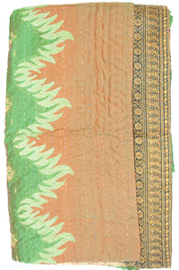 Kantha Silk Throw Blanket