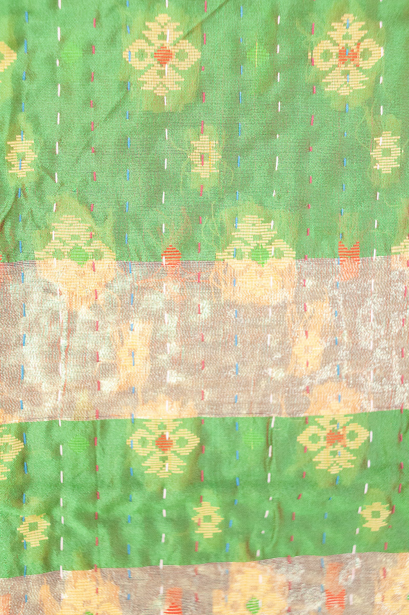 Enduring Silk Blend Kantha Throw