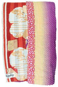 Energetic Kantha Throw Blanket