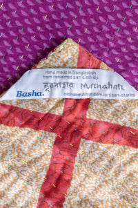 Energetic Kantha Throw Blanket