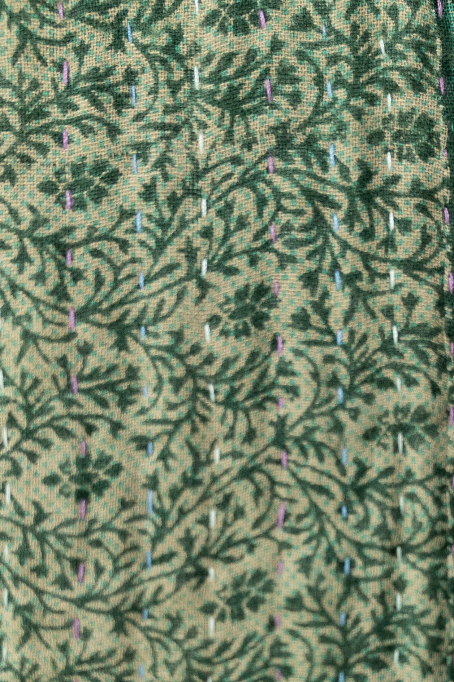 Evergreen Holiday Kantha Blanket