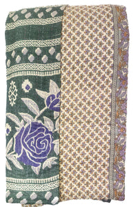 Kantha Large Throw Blanket