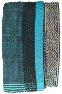 Fable Silk Blend Kantha Throw Blanket