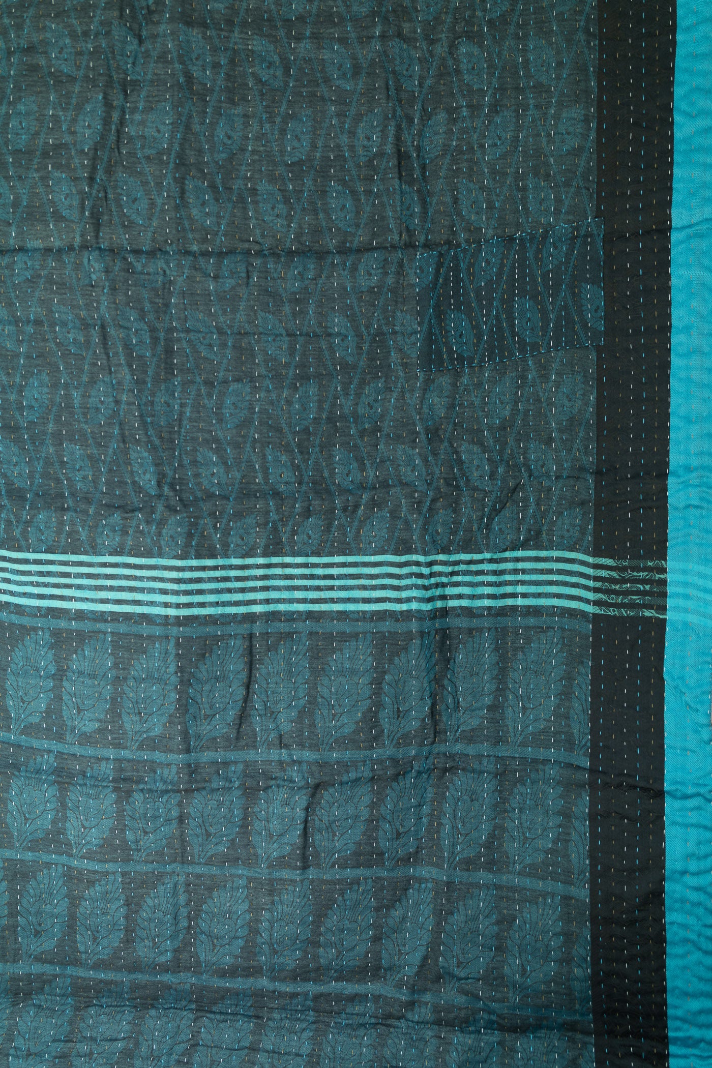 Fable Silk Blend Kantha Throw Blanket