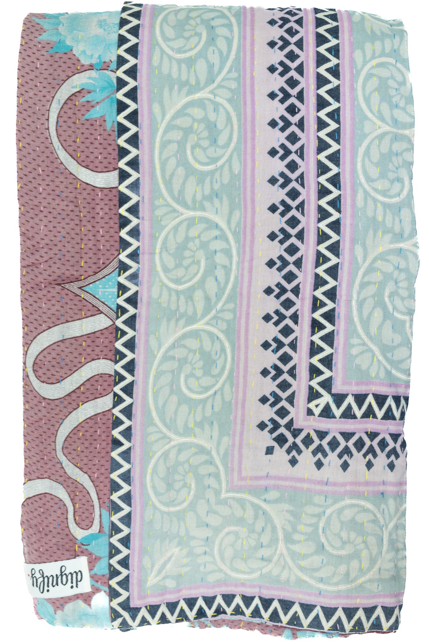Fair Kantha Throw Blanket