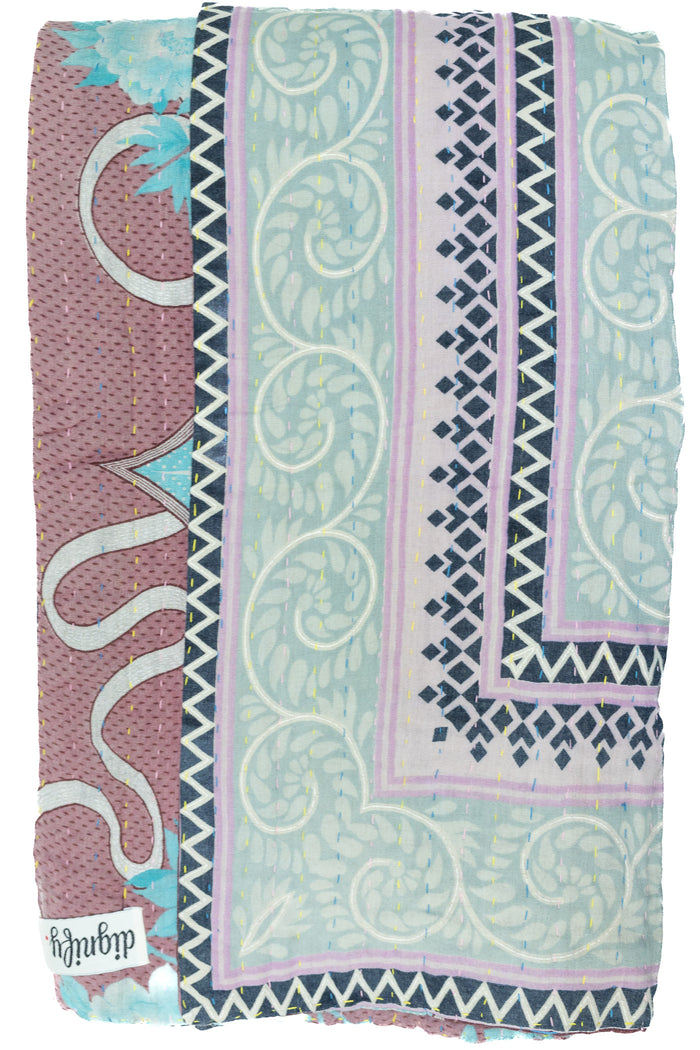 Fair Kantha Throw Blanket