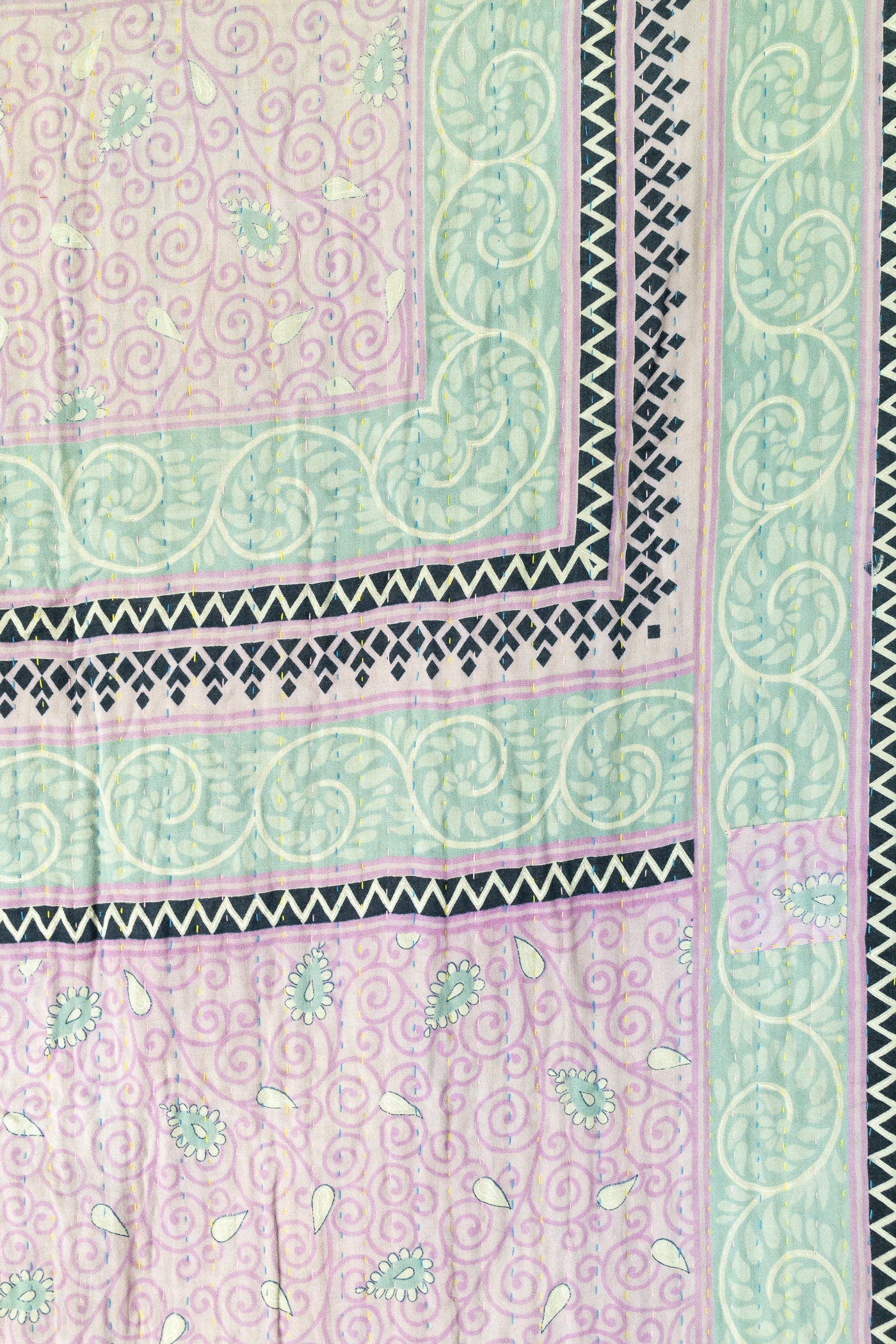Fair Kantha Throw Blanket
