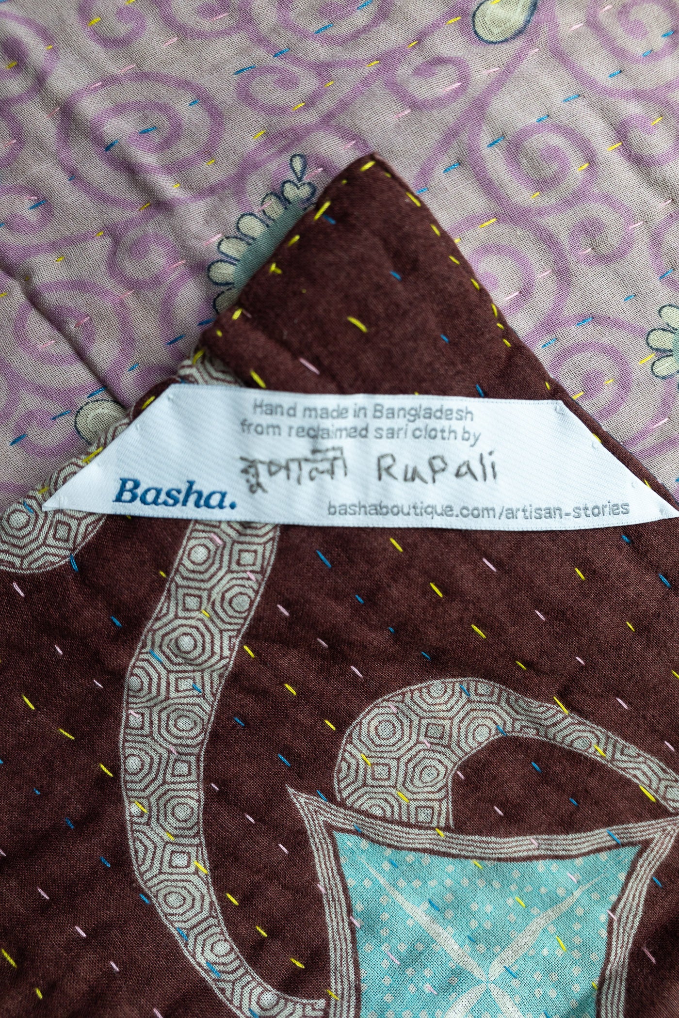 Fair Kantha Throw Blanket