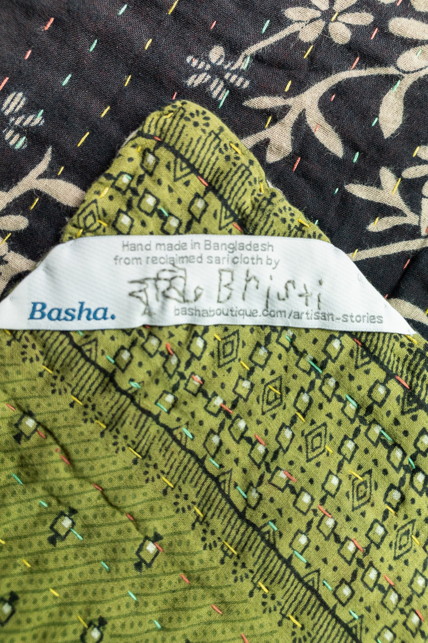 Faithful Large Kantha Throw Blanket