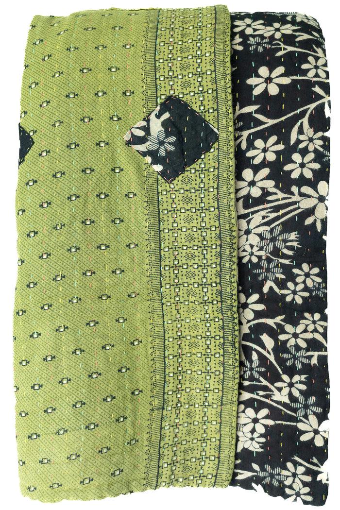 Faithful Large Kantha Throw Blanket