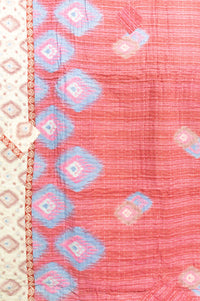 Feather Kantha Throw Blanket