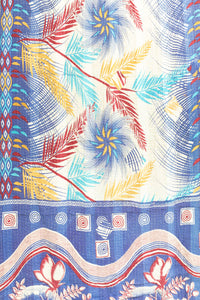 Feather Kantha Throw Blanket