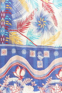 Feather Kantha Throw Blanket