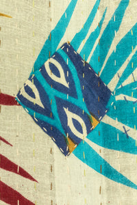 Feather Kantha Throw Blanket
